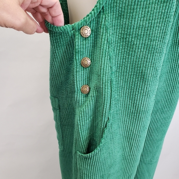BDG Georgie Corduroy Overall green size XS NEW - Picture 6 of 13